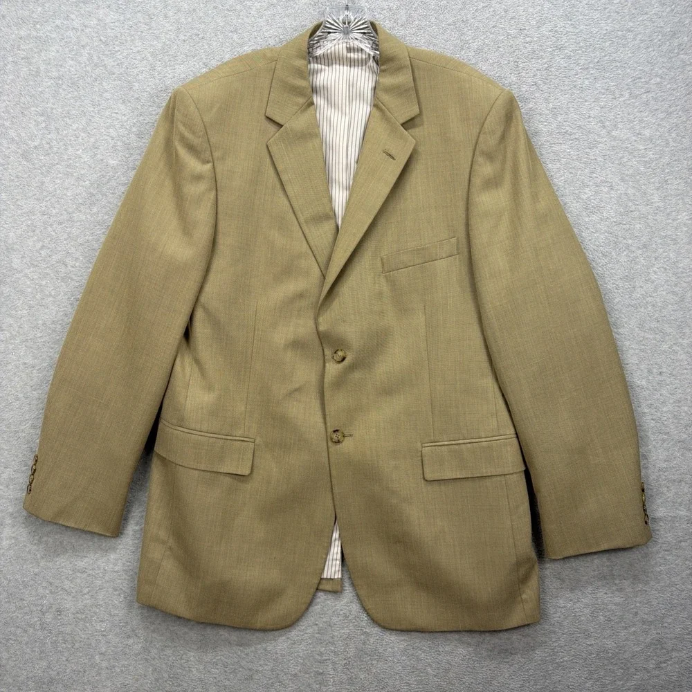 Saddlebred Blazer Mens 44 Long Tan Brown Jacket Sport Suit‎ Coat Office Career